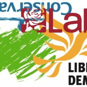 Three party logos crop square