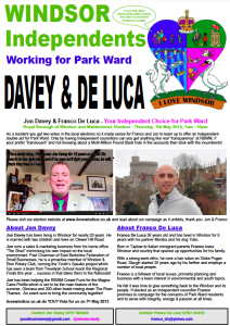Park Ward Leaflet for DAVEY & DE LUCA